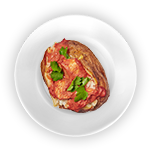 Baked Potato With Spicy Chicken Tikka 